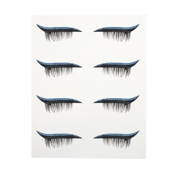 FAKE EYELASHES FALSE MAKEUP STICKER LINER 4 PAIRS LLWL