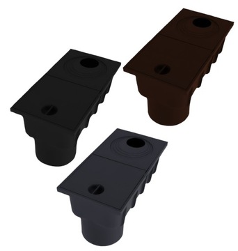 Отстойник с нижним желобом 110 мм черный дес