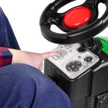 TRAKTOR Z PRZYCZEPĄ NA PEDAŁY OGROMNY DUŻY TRAKTOREK ZIELONY DLA DZIECI