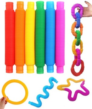 POP TUBE ZESTAW RURKI SENSORYCZNE ROZIĄGLIWE TUBY
