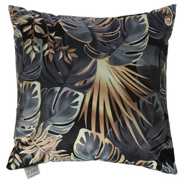 Poszewka dekoracyjna 40x40 Monstera liście czarny