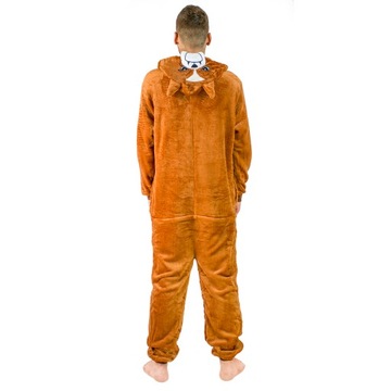 KOSTIUM ONESIE KIGURUMI PRZEBRANIE DRES PIES BULDOG PIŻAMA CIEPŁA ZAMEK M