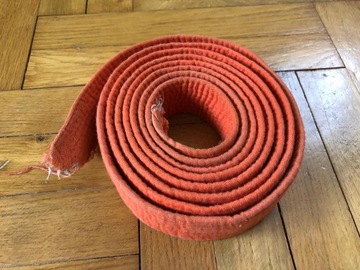 ОРАНЖЕВЫЙ РЕМЕНЬ ДЛЯ ДЗЮДО КАРАТЭ