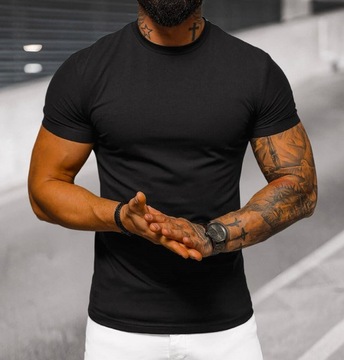 KOMPLET NA CO DZIEŃ I NA PLAŻĘ - Z CZARNA KOSZULKĄ XXL