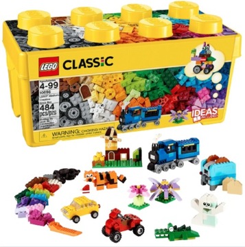 LEGO CLASSIC BLOCKS XXL BOX КРЕАТИВНЫЕ БЛОКИ В ПОДАРОК ​​ДЛЯ ДЕТЕЙ 4, 5, 6 ЛЕТ