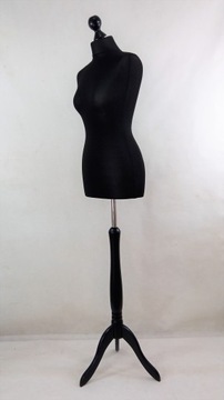 Manekin krawiecki 36 S/M czarny kpl stojak premium