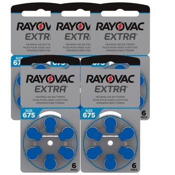 RAYOVAC 30x Baterie Słuchowe do aparatów słuchowych 675 MF PR44 ZincAir