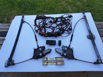VW T4 MECHANIZM SZYBY LEWY PRAWY INSTALACJA PRZEŁĄCZNIKI KOMPLET