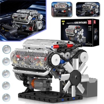 V8 Hračka Z Kostek, 552 Kusů Upínacích Kostek, Sada Pro Montáž