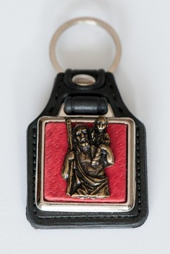 Brelok metalowy św.Krzysztof do kluczy kluczyków