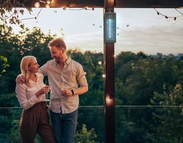 LAMPA OWADOBÓJCZA UV NA KOMARY MUCHY OWADY ELEKTRYCZNA NO PEST LUMEO SZARA