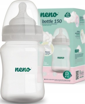 NENO BUTELKA ANTYKOLKOWA DO KARMIENIA 150ml + SMOCZEK 0-3m