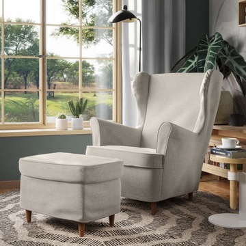 Pokrowiec na podnóżek Strandmon Light gray A23