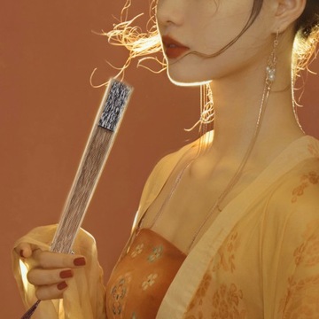 Ręczny wentylator składany z tkaniny bambusow