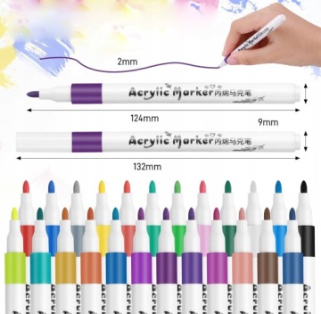 Акриловые маркеры Maza Maza Flamaster 24 на разные поверхности