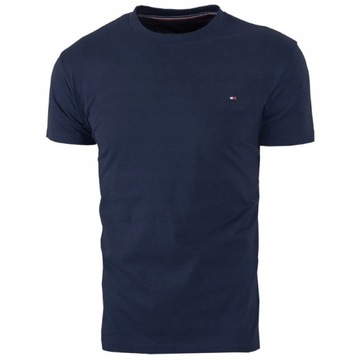 T-shirt męski Tommy Hilfiger rozmiar M granat LOGO