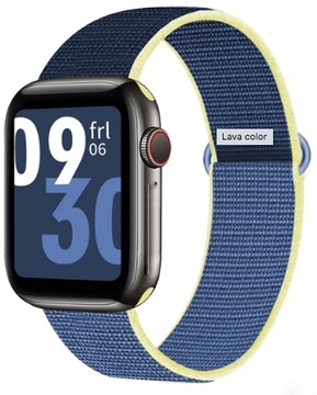 PASEK SPORTOWY OPASKA DO APPLE WATCH 42 44 45 49MM NYLONOWY SPORT NIEBIESKA