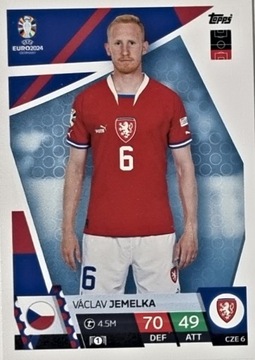 EURO 2024 TOPPS MATCH ATTAX CZE 6 VACLAV JEMELKA CZECHY