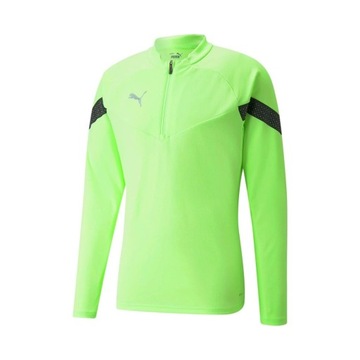 Y4130 PUMA teamFINAL Training 1/4 Zip Top Fizzy Lime BLUZA MESKA S