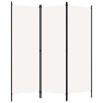 Экран vidaXL 3-панельный, кремовый, 150 х 180 см