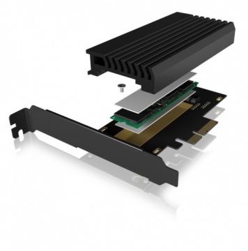 Карта PCIe со слотом M.2 M-Key для одного диска