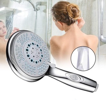 SŁUCHAWKA PRYSZNICOWA 5-FUNKCYJNA start-stop DUŻA