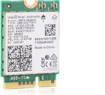 KARTA BEZPRZEWODOWA ADAPTER SIECIOWY INTEL AX201NGW WIFI 6 M.2: CNVIO2
