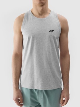 T-SHIRT 4F KOSZULKA MĘSKA BEZ RĘKAWÓW TOP TANK BAWEŁNIANA SPORTOWA SS24