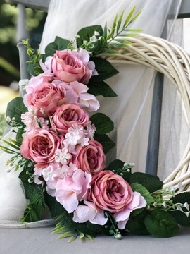 ЦВЕТОЧНЫЙ ВЕНОК, ПЛЕТЕННЫЙ КРЕМ, ОТДЕЛКА ДВЕРИ