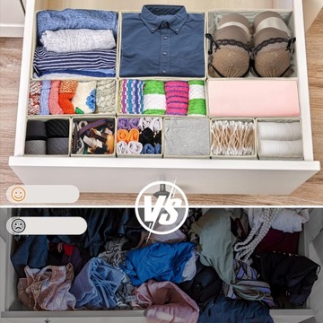 ОРГАНАЙЗЕР ДЛЯ БЕЛЬЯ НОСКИ ДЛЯ ГАРДЕРОБА НАБОР КОНТЕЙНЕРОВ 6 шт.