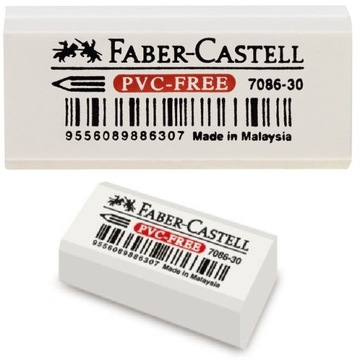 FABER-CASTELL Gumka winylowa do mazania ścierania PVC-Free BIAŁA DUŻA