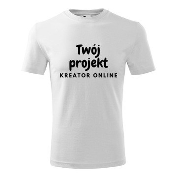 Koszulka własny nadruk zdjęcie grafika kreator L