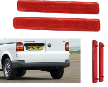 KOMPLET Odblaski zderzaka tył tylnego L+P VOLSWAGEN VW T5 MULTIVAN 2003-
