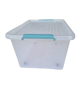 Pudełko na kółkach, pojemnik przeźroczysta pokrywa