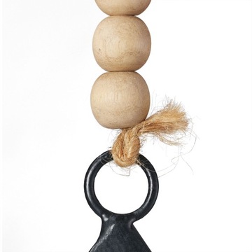 НАСТЕННОЕ ЗЕРКАЛО С ДЕРЕВЯННОЙ ЧЕРНОЙ ПОДВЕСКОЙ