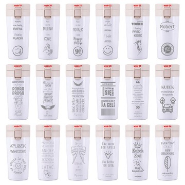 KUBEK TERMICZNY TERMOS 2w1 Z GRAWEREM Twój napis