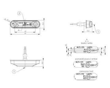 Белый светодиодный лаг лаг светодиодный светодиодный светодиодный фронт 2 ПК