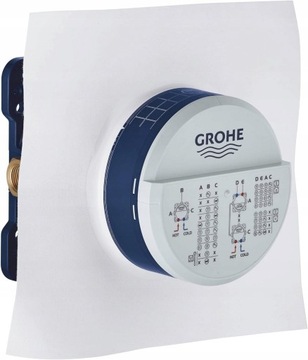 Zestaw podtynkowy z baterią GROHE EUROCUBE + iBox + deszczownica slim 40x40