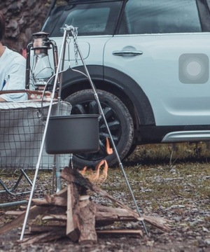Складной штатив над костром