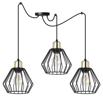 LAMPA WISZĄCA ŻYRANDOL SUFITOWA DRUCIAK KLOSZ LED