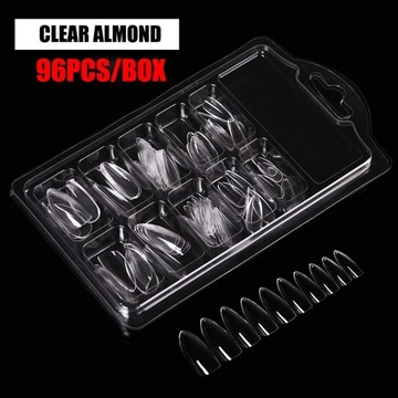 550Pcs Medium Almond Nail Extensions Gelly Tips N