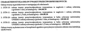 Щиток грязезащитный с головным убором ОТН-11 Pomet Wronki