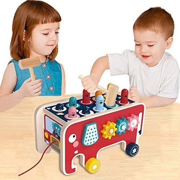 ДЕРЕВЯННЫЙ УЧЕБНЫЙ КУБ, СЛОН, ПУАНСОН, ПУЛЛЕР