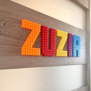 KAJAWIS Стоячие буквы 3D буквы в стиле LEGO XL украшения для комнаты Имя БИО