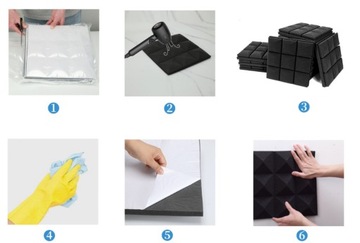 12x PIANKA MATA WYGŁUSZAJĄCA SAMOPRZYLEPNA 1m2