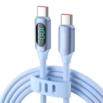 Toocki C do C Przyjazny dla skóry kabel szybkiego ładowania PD100W 2m Silikonowy cyfrowy