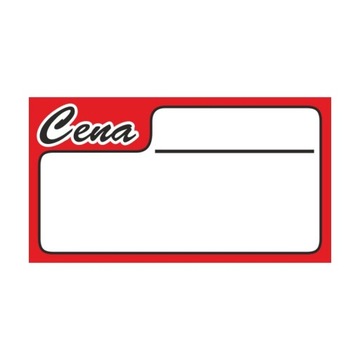 CENÓWKI KARTONOWE DUŻE 8,4X4,6cm 100szt CZERWONE