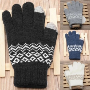 Winter Thick Cashmere Gloves Women Knitted Wa