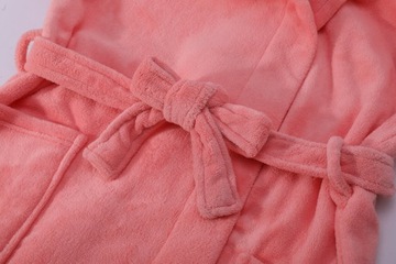КОРАЛЛОВЫЙ БАННЫЙ ХАЛАТ из МИКРОФИБРЫ С КАПЮШОНОМ L/XL CARLO
