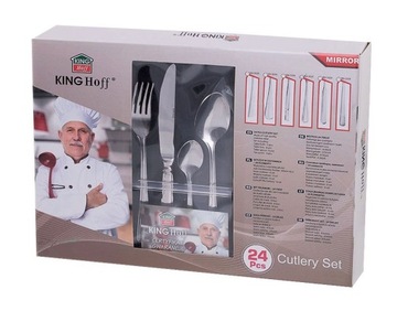 KINGHOFF СТОЛОВЫЕ ПРИБОРЫ 24 шт. БЛЕСК KH-1344 KINGHOFF